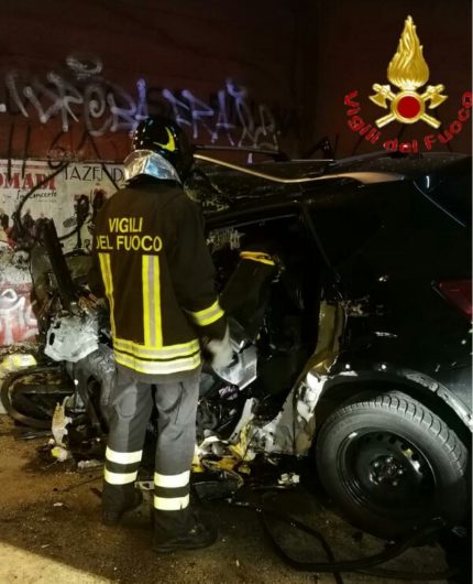 La scena dell'incidente