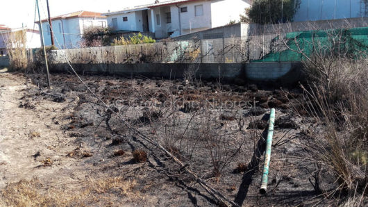 Danni dell'incendio e Posada