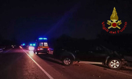 L'auto dopo lo schianto