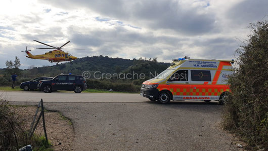 L'intervento dell'elisoccorso al Galtellì