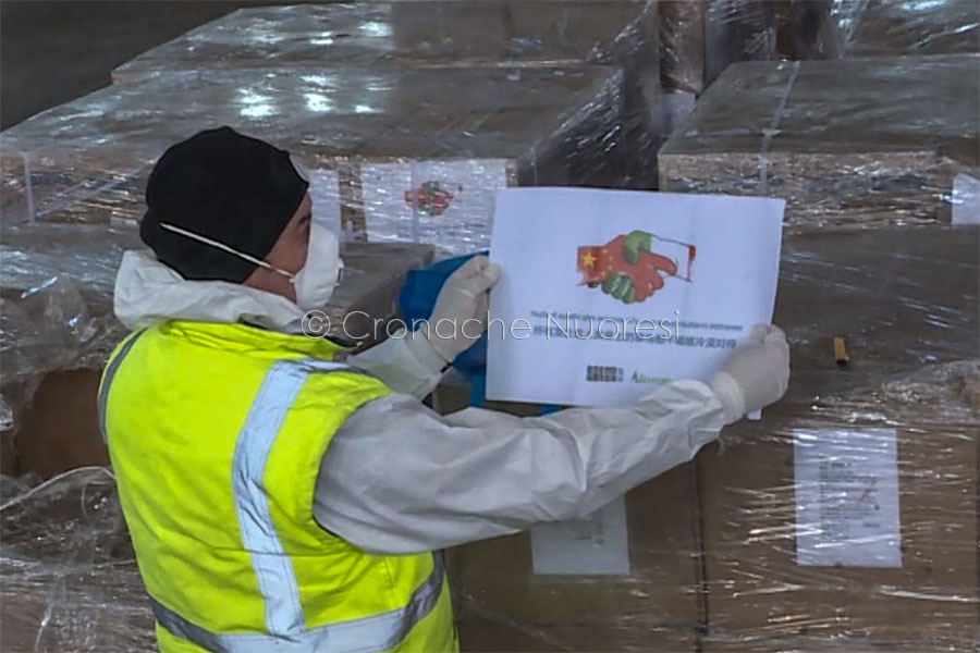 La fornitura di dispositivi di sicurezza arrivata dalla Cina