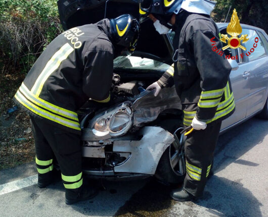 La Golf dopo l'incidente