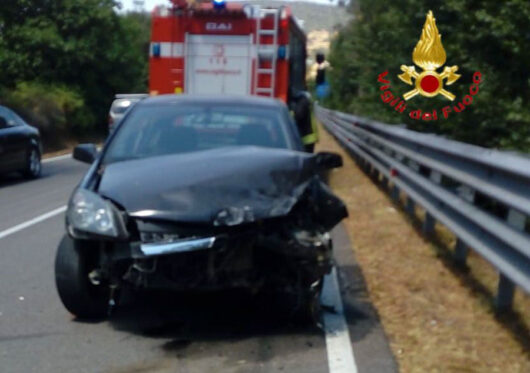 La Opel dopo l'incidente