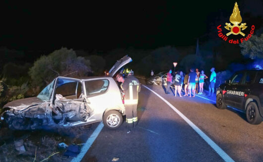 Il frontale avvenuto questa notte