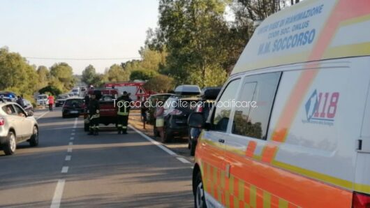 Il 118 sul luogo dell'incidente