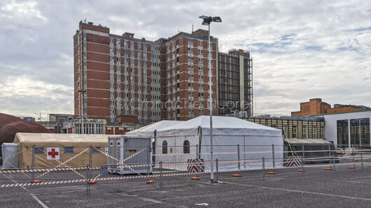 Nuoro, l'ospedale da campo al San Francesco (foto S.Novellu)
