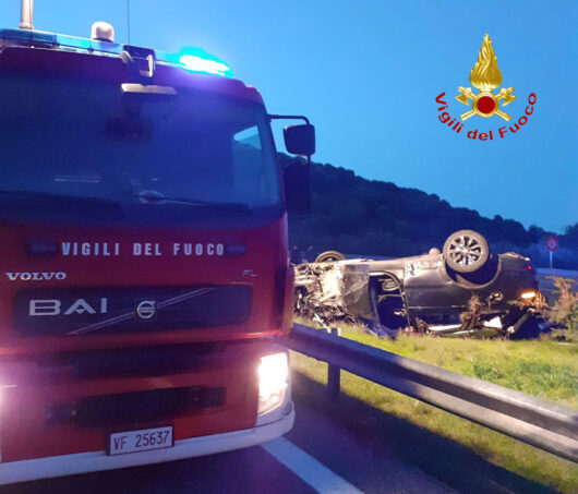 Un delle auto coinvolte nell'incidenteUn delle auto coinvolte nell'incidente