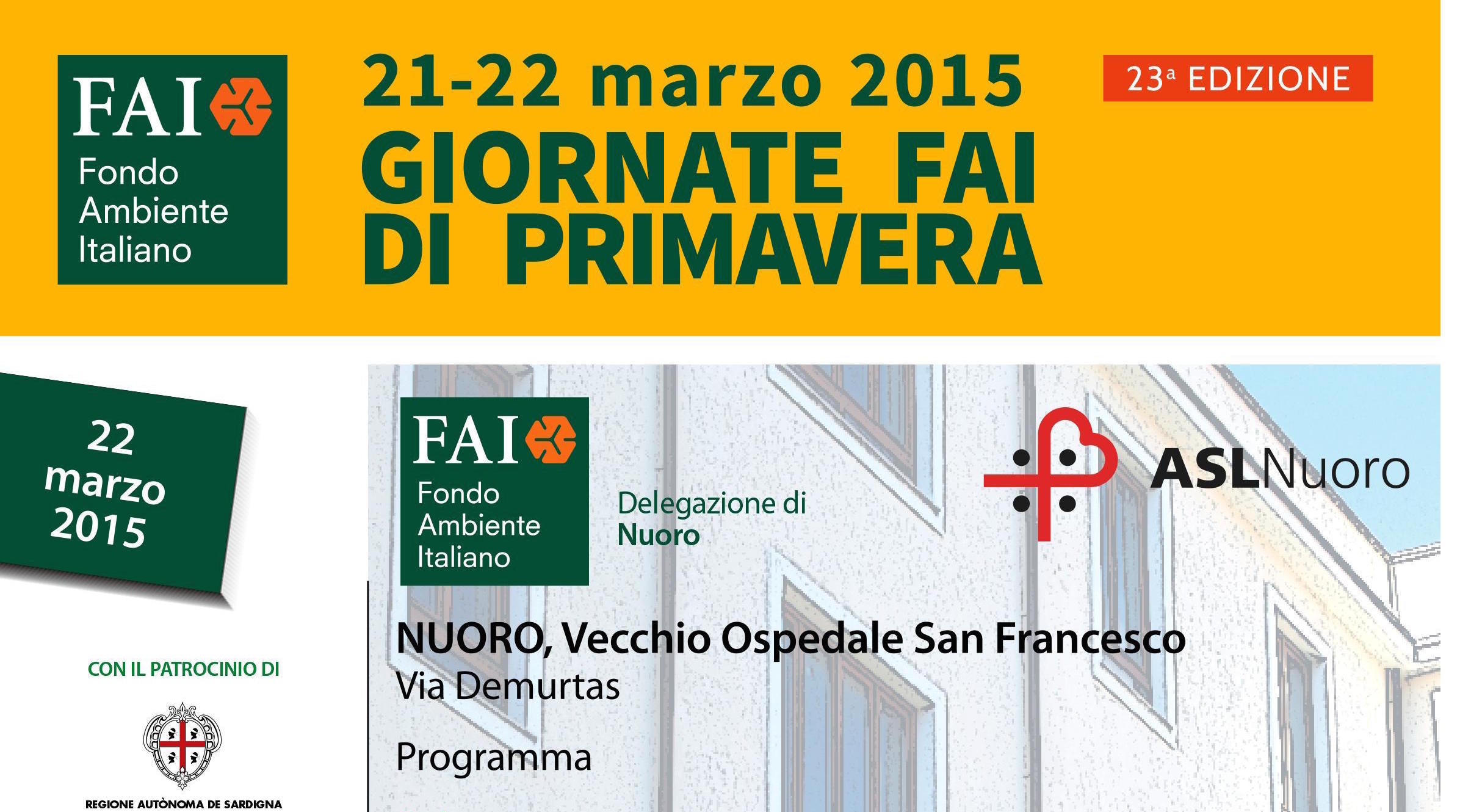 Nuoro. Giornate FAI di primavera: appuntamento all'Ospedale vecchio