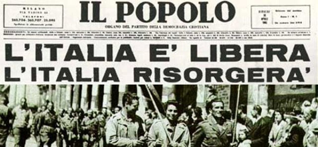 25 aprile: l'Italia celebra i 70 anni dalla Liberazione dal nazifascismo