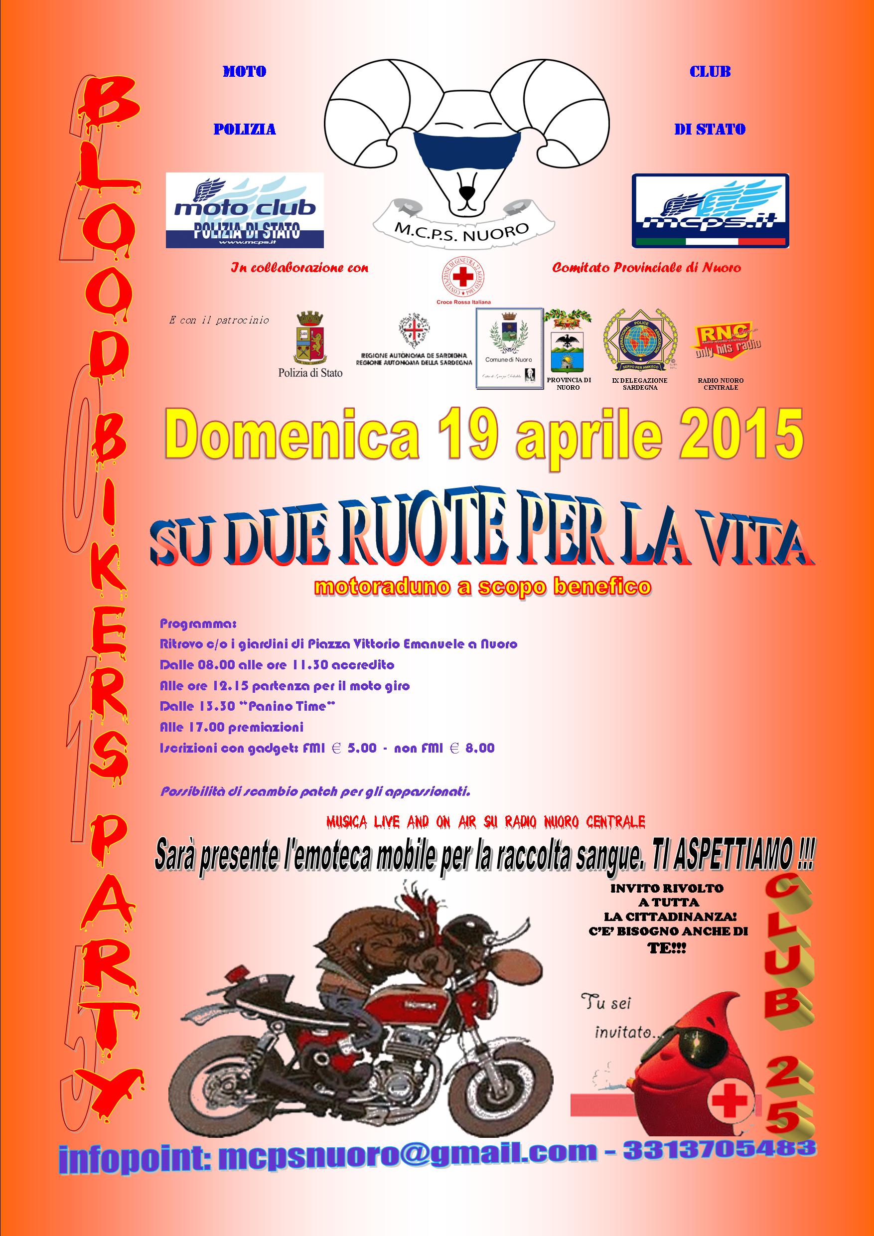 Blood bikers party 2015. Su due ruote per la sensibilizzazione sulle donazioni di sangue