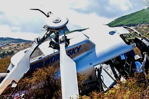 Elicottero precipitato: primo bollettino medico sulle condizioni salute del pilota