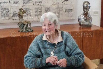 Marianne Sin Pfältzer nel giorno del suo 89° compleanno (foto S.Novellu)