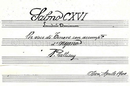 P.Gallisay, Salmo CXVI - Laudate Dominum