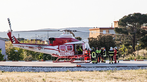 Sono gravi le condizioni dei due centauri tedeschi scontratisi ieri con un maiale che ha attraversato loro la strada