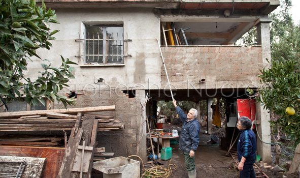 Torpè, un'immagine del passaggio del Ciclone Cleopatra (foto, S. Novellu)