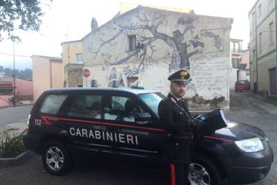 Lula. I Carabinieri nel punto in cui era collocato l'albero di Natale