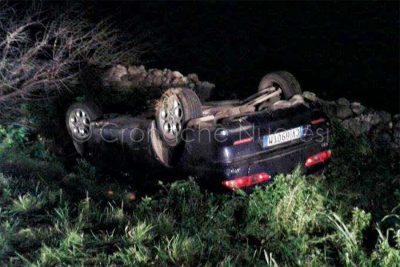 L'Alfa Romeo 156 subito dopo l'incidente