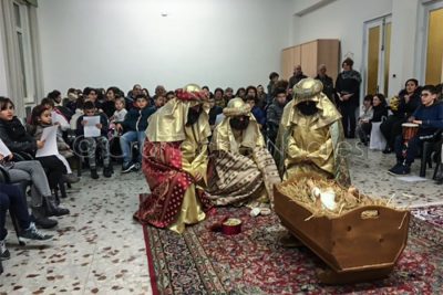L'arrivo dei Re Magi alla chiesa del Sacro Cuore