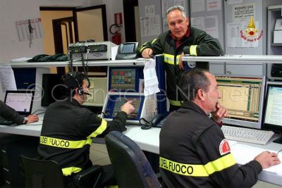 La sala operativa dei Vigili del fuoco