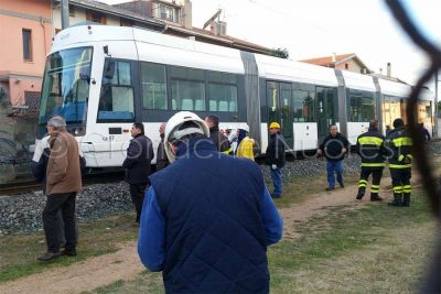 Uno dei convogli dopo l'incidente (foto A.Puxeddu)
