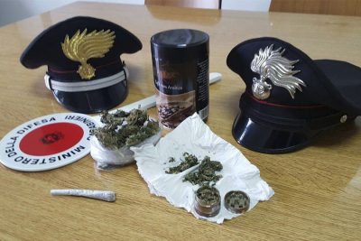 La marijuana sequestrata a Bosa