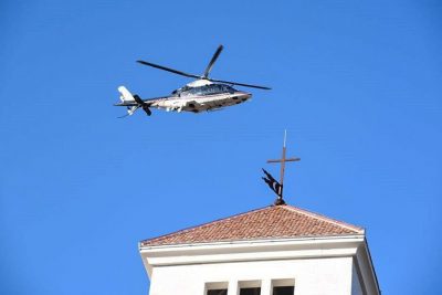 Elicottero dei CC impegnato nell'Operazione antidroga 