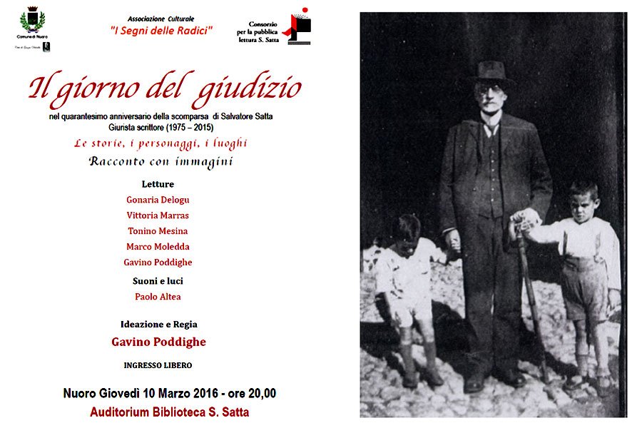 “I segni delle radici” presenta Il Giorno del Giudizio alla Biblioteca Satta