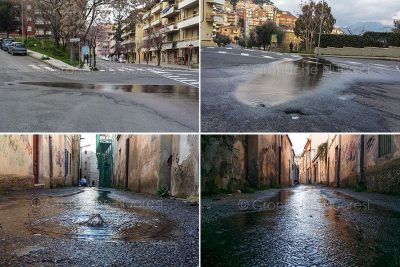 Nuoro, perdite d'acqua (foto Cronache Nuoresi)
