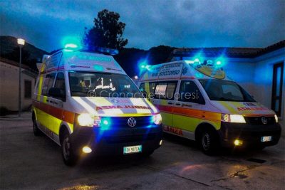 Le ambulanze del 118 (foto Cronache Nuoresi)