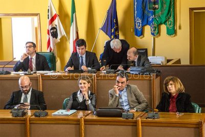 La maggioranza in Consiglio comunale (foto S.Novellu)