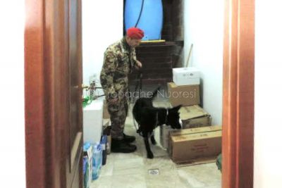 Un momento dei controlli antidroga