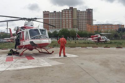 I Vigili del fuoco all'elisoccorso di Nuoro (foto VdF)