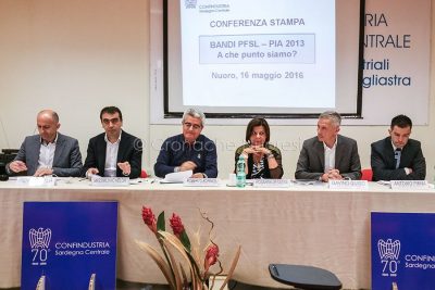 La conferenza stampa a Confindustria (foto Cronache Nuoresi)