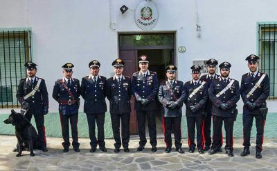 Visita del generale Nardone alla caserma dei Carabinieri di