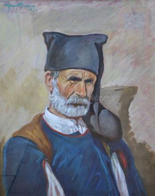 Manca Antonio noto Faragone (marito di Peppedda) dipinto di Remo Branca