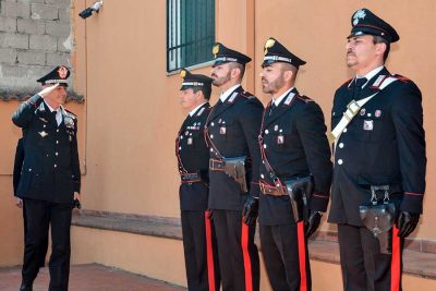 Visita del generale Nardone alla caserma dei Carabinieri di Orgosolo