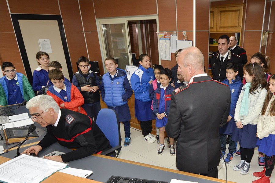 Gli alunni del Podda in visita al Comando Provinciale dei Carabinieri