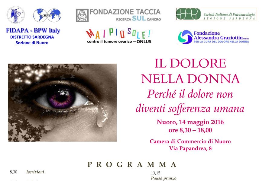 Tumori e sofferenza nella donna se ne parla in un convegno a Nuoro