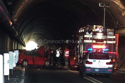 La scena dell'incidente (foto Cronache Nuoresi)