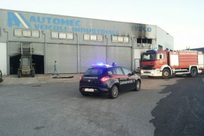Un'immagine dell'officina