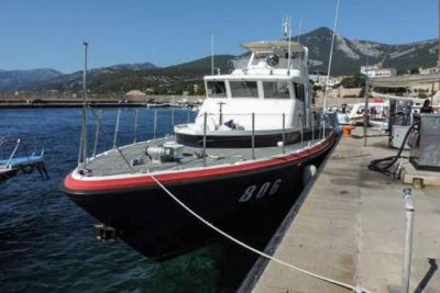 I Carabinieri durante il recupero della tartaruga