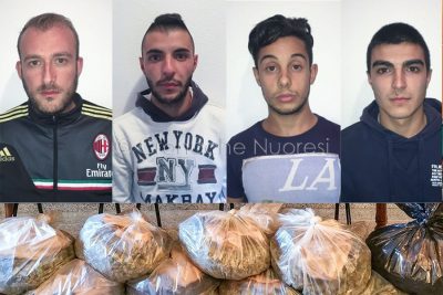 Quattro degli arrestati: Arca, Deriu, Manca e Piras