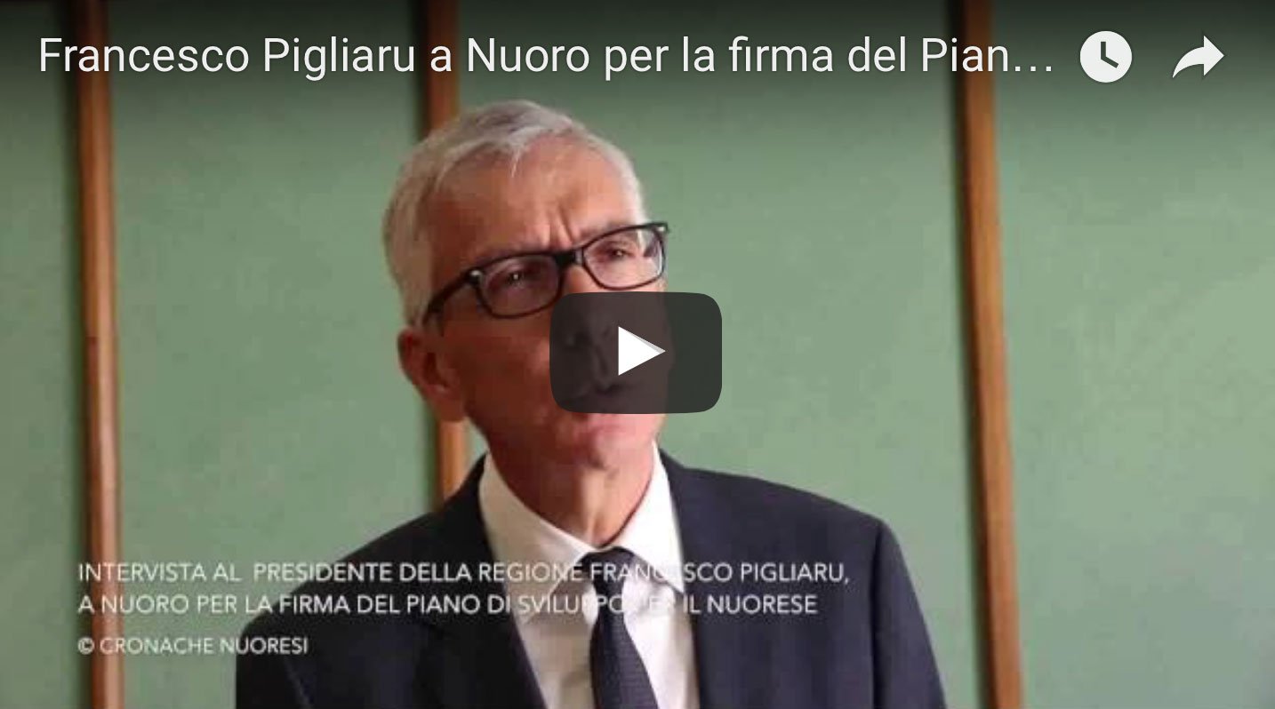 Il Presidente della Regione Pigliaru fa il punto sul Piano di rilancio del Nuorese in un’intervista esclusiva