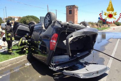 La Hyundai subito dopo l'incidente
