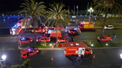 Un'immagine dell'attentato di Nizza