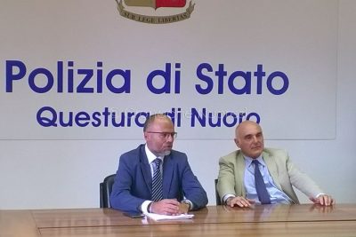 Un momento della conferenza stampa in Questura