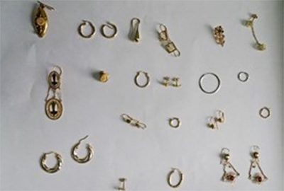 Un aparte di gioielli provento delle rapine