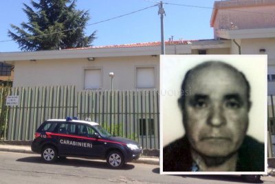 La caserma di Sarule e nel riquadro la vittima, Antonio Porcu