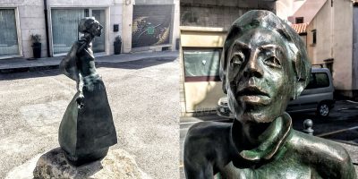 La statua di Grazia Deledda al centro delle polemiche dei Nuoresi