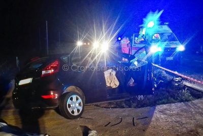La Ford Fiesta dopo lo schianto mortale